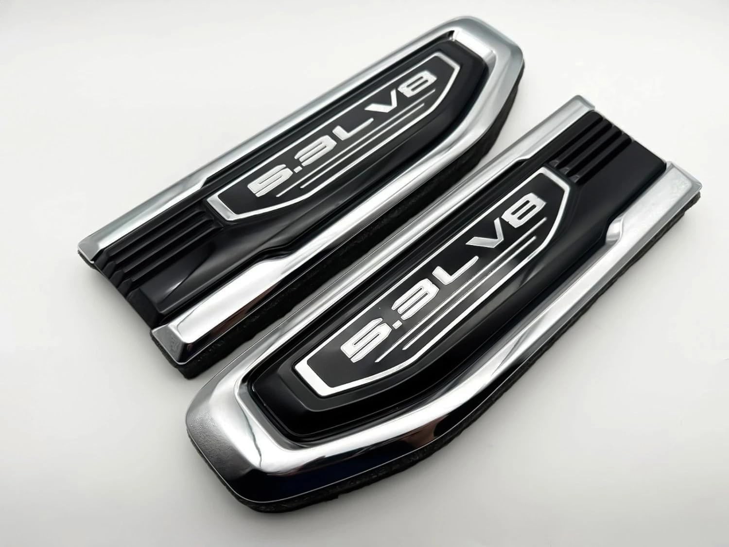2 Pack 5.3L V8 Vent Emblems Driver Passenger Badge for 19-25 Sierra Chrome