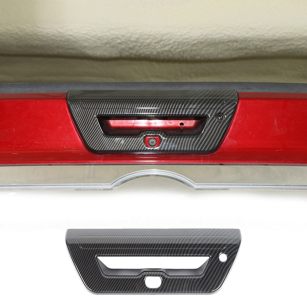 Carbon Fiber Tailgate Door Handle Bowl Cover Trim Decor For Ford F150 2015-2020