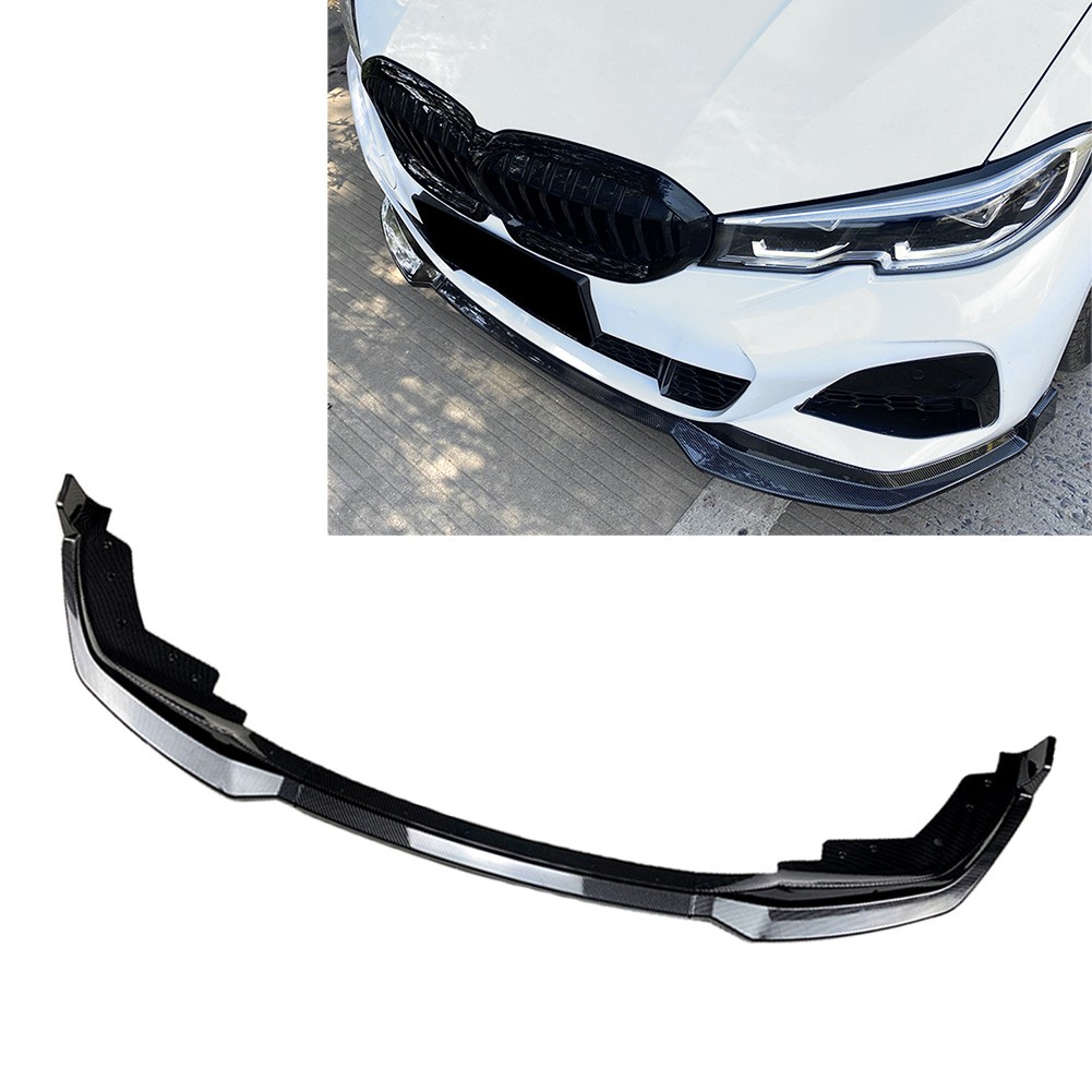 US Front Bumper Lip Spoiler Splitters ABS For BMW 3 Series G20 M Pack 2019-2022