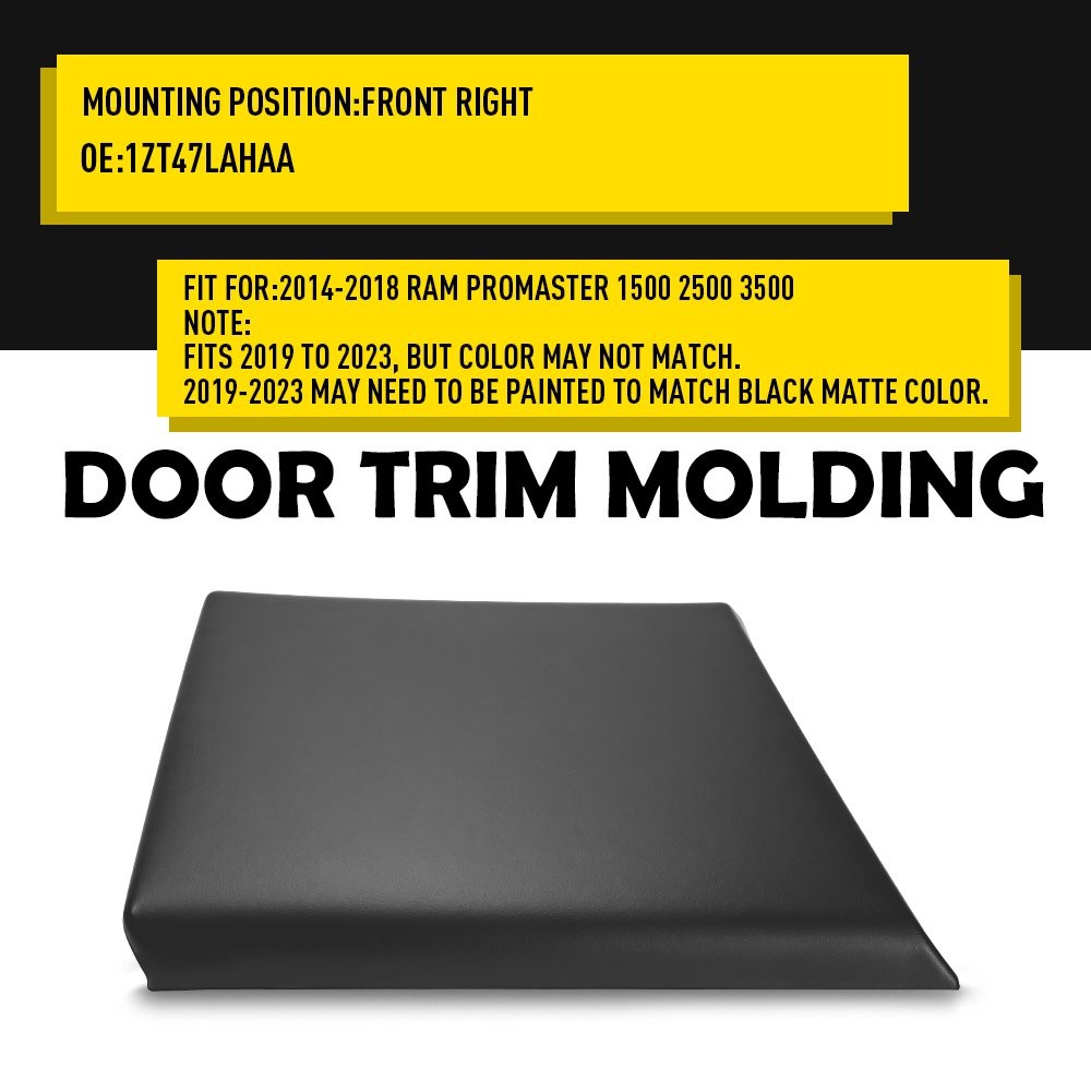 For Ram ProMaster 2014-2018 Right Front Door Molding Trim Grey 1ZT47LAHAA OE