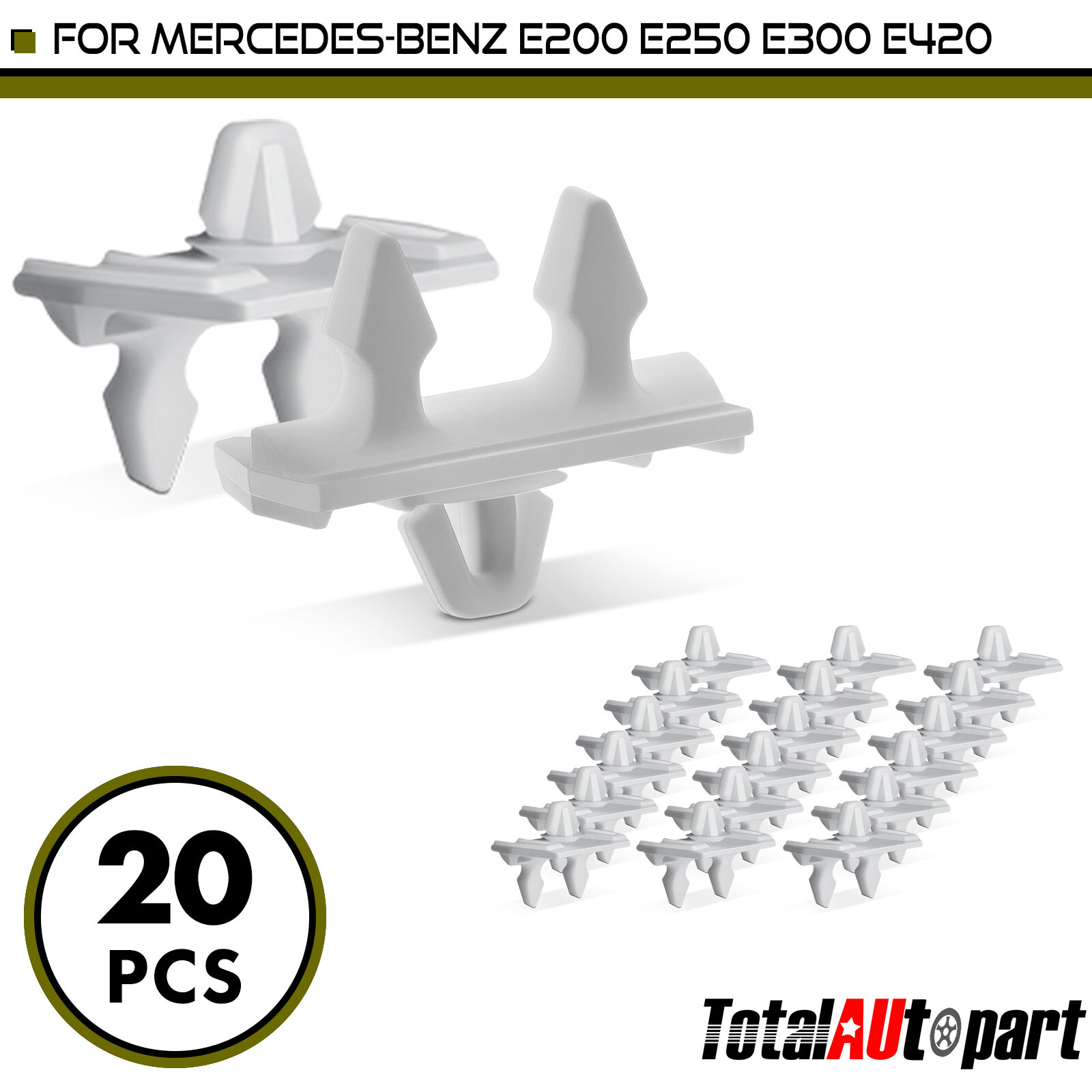 20x Door Moulding Retainer Clip for Mercedes-Benz E200 E250 E300 E420 25mm Nylon