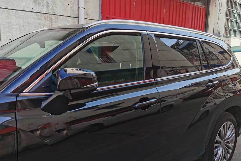 Cover Trim Windows Strip Sill Molding 12pc For Toyota Highlander 2020-22 Chrome