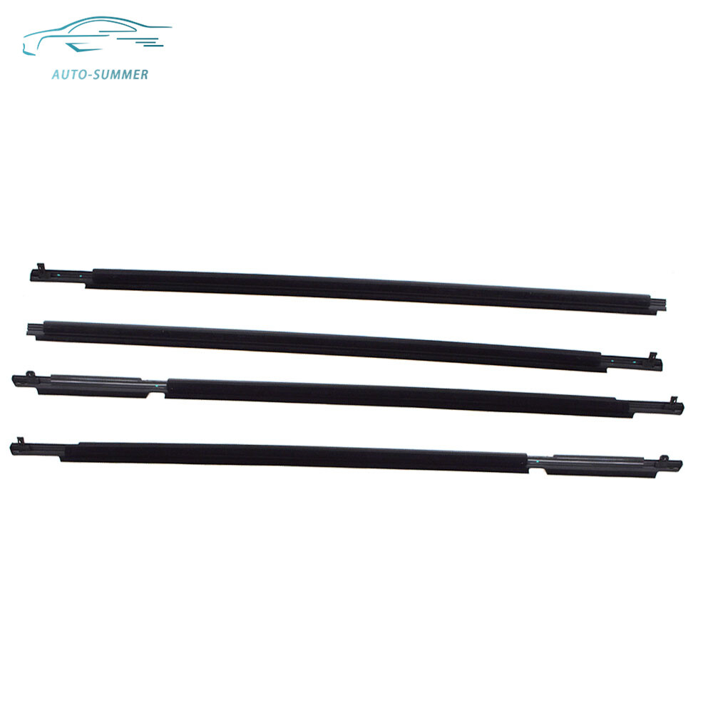4Pcs Window Weatherstrips Moulding Trim Seal Belt For 2009-2011 2012 Toyota RAV4