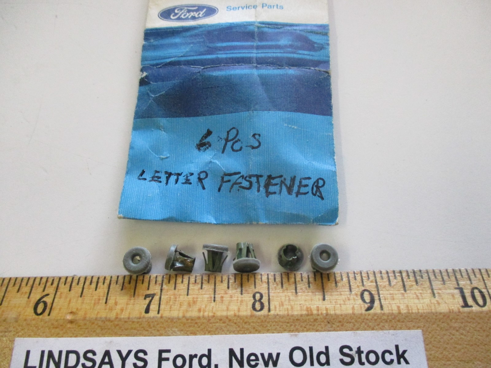 6 PCS FORD BODY LETTER, ORNAMENT MOULDING “FASTENER/NUT”, STEEL, FREE SHIPPING