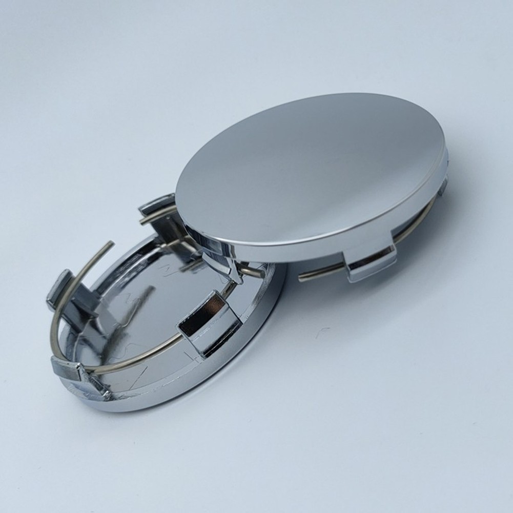 High Quality Material 4pcs Black and Silver Car Hub Center Covers (60mm)