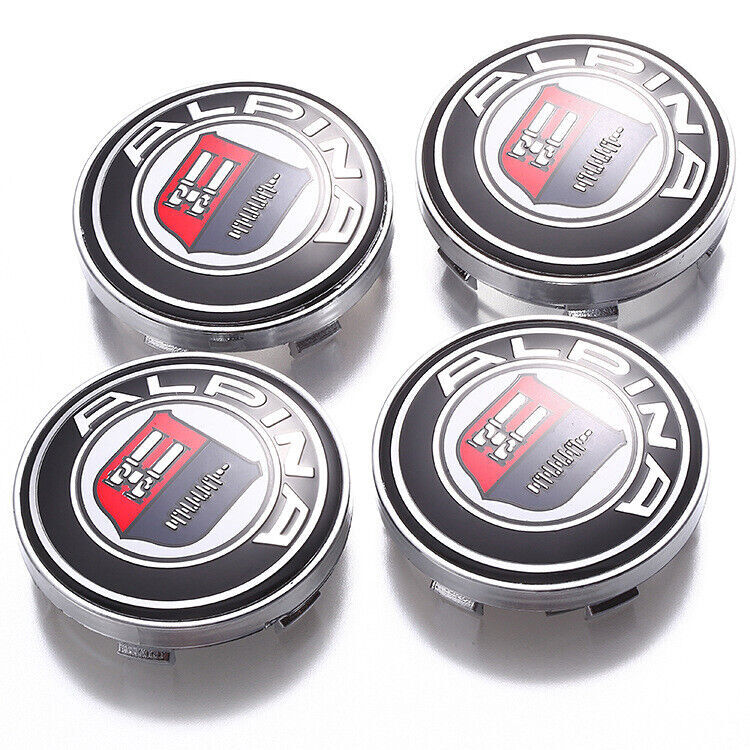 4pcs 60mm Alpina Car Wheel Center Hub Caps Badge Emblem Decal Sticker