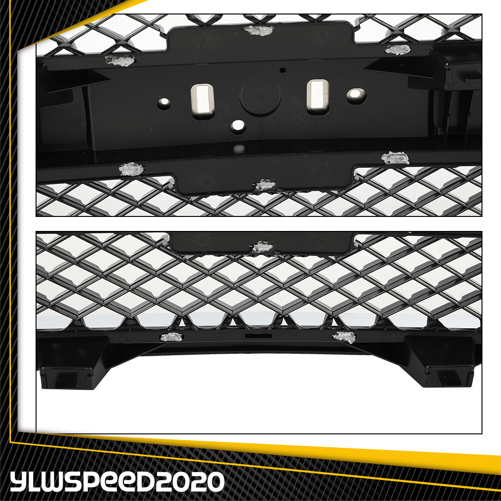 Silver Shell Grille Grill Bumper Fit For 2007-2013 Chevy Silverado 1500