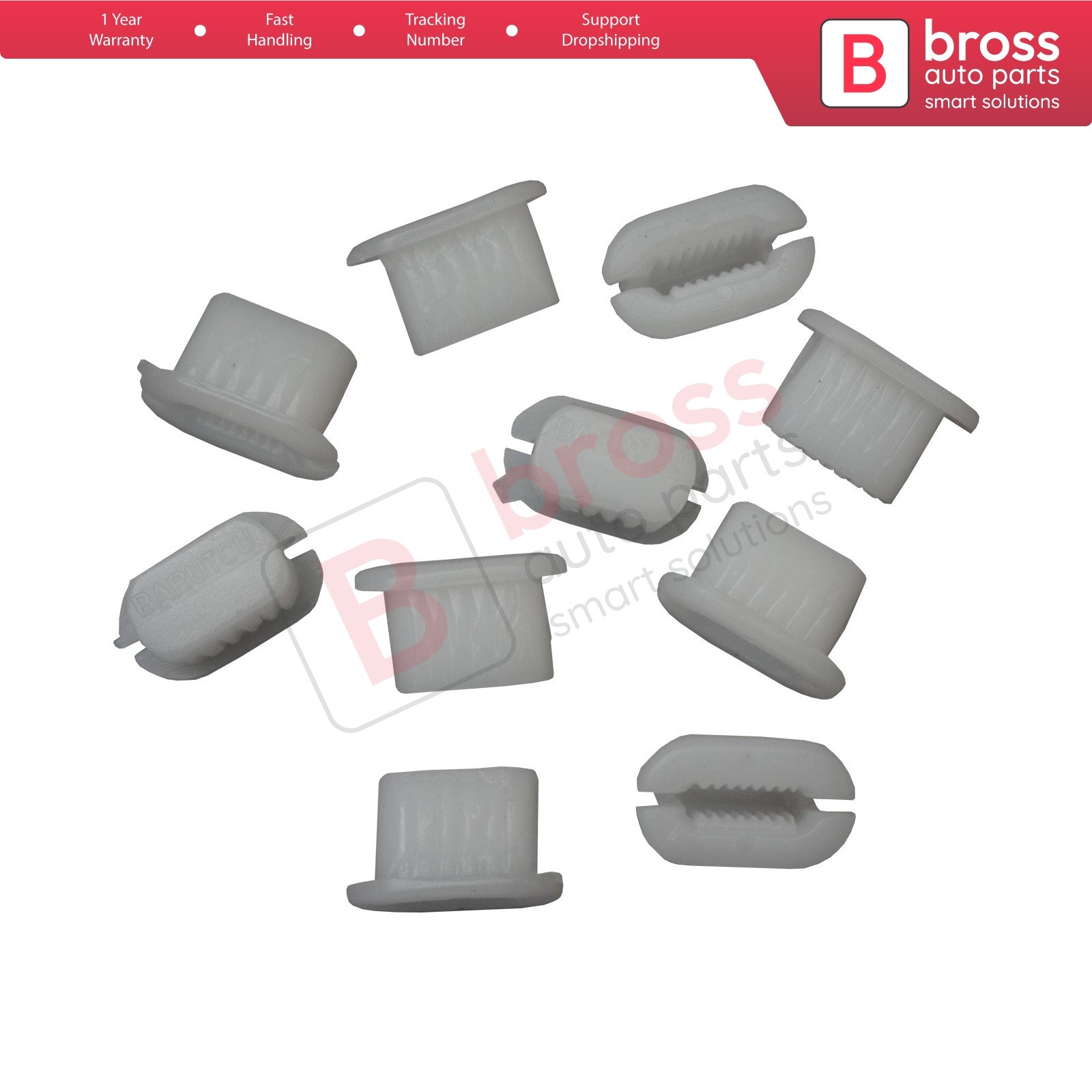Bross BCF5025 10 Pieces Screw Nut 7703081019; 699280 Renault Peugeot