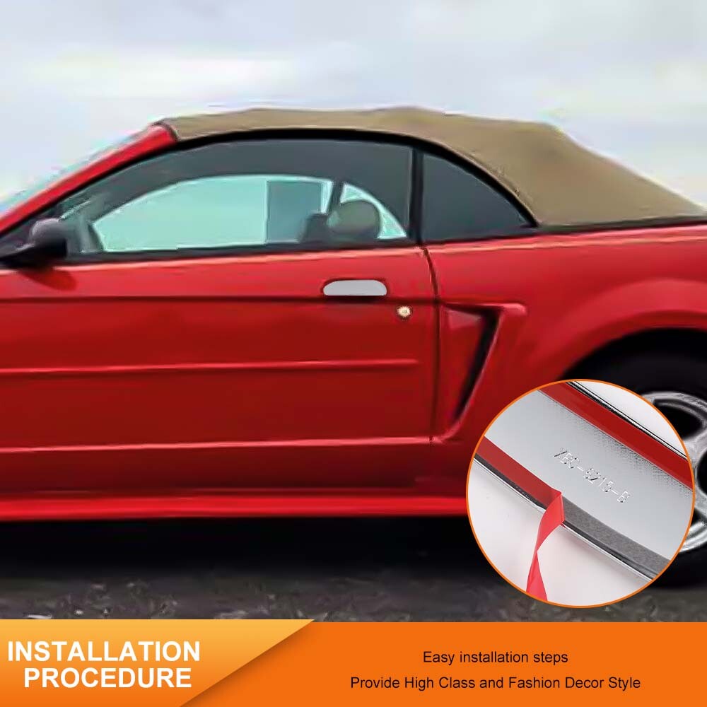 For Ford Mustang 1999-2004 Chrome Door Handles Cover Trims Shell Accessories Set