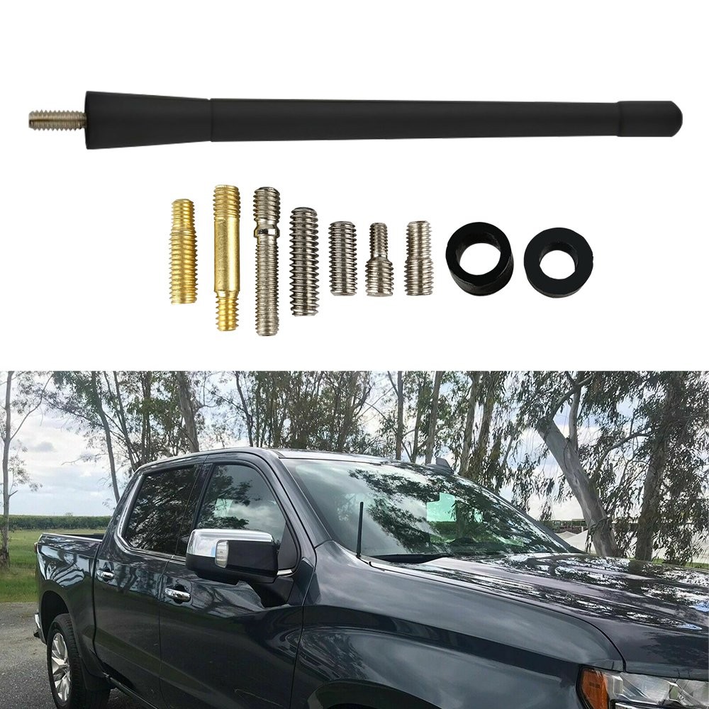For Chevy Silverado GMC Sierra 7″ Short Car Signal Antenna Radio AM FM Black