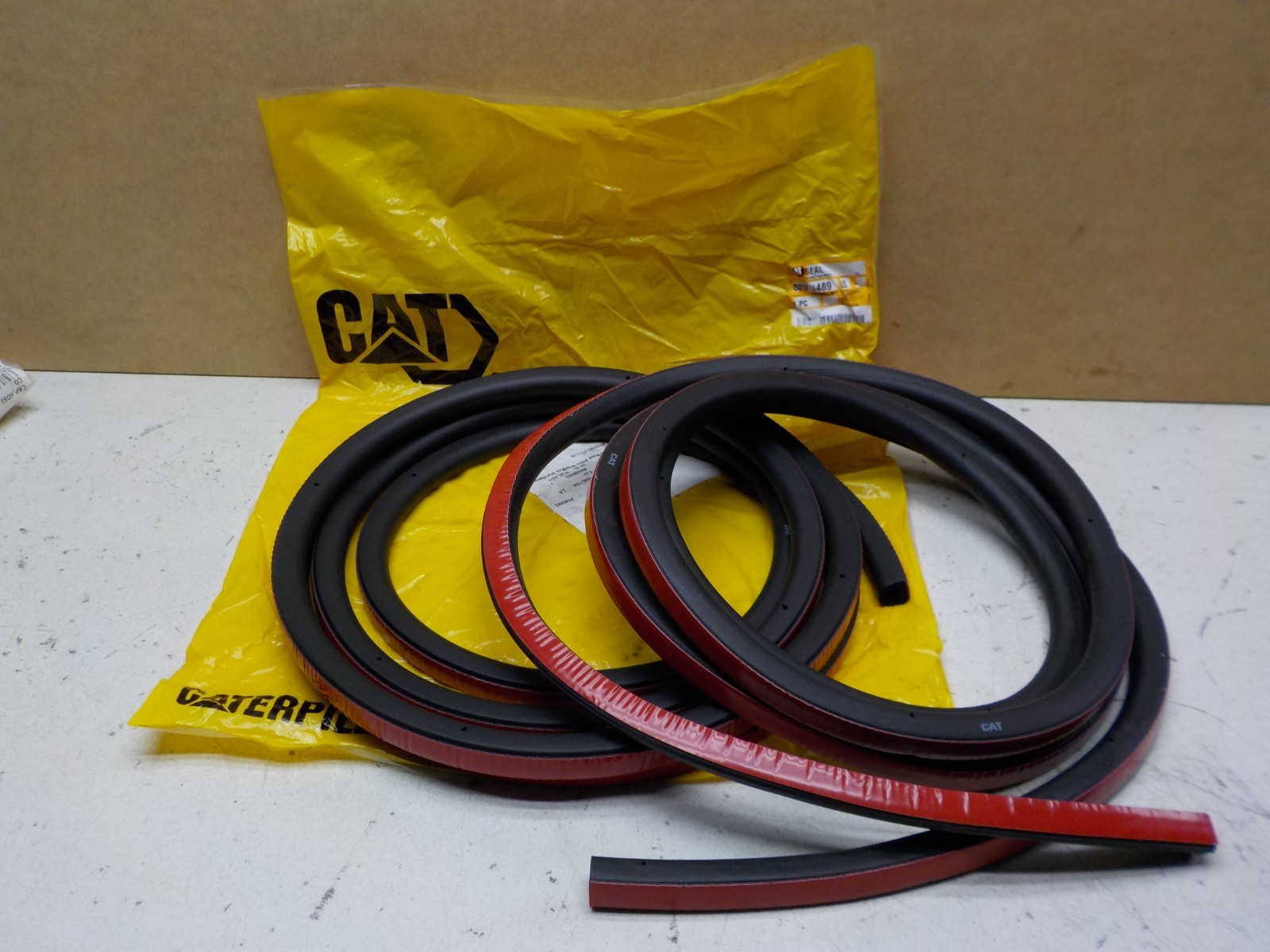 2 X CAT, 629-1489, Cab Door Rubber Seals, 6291489, 4.3 M Long. As Shown.