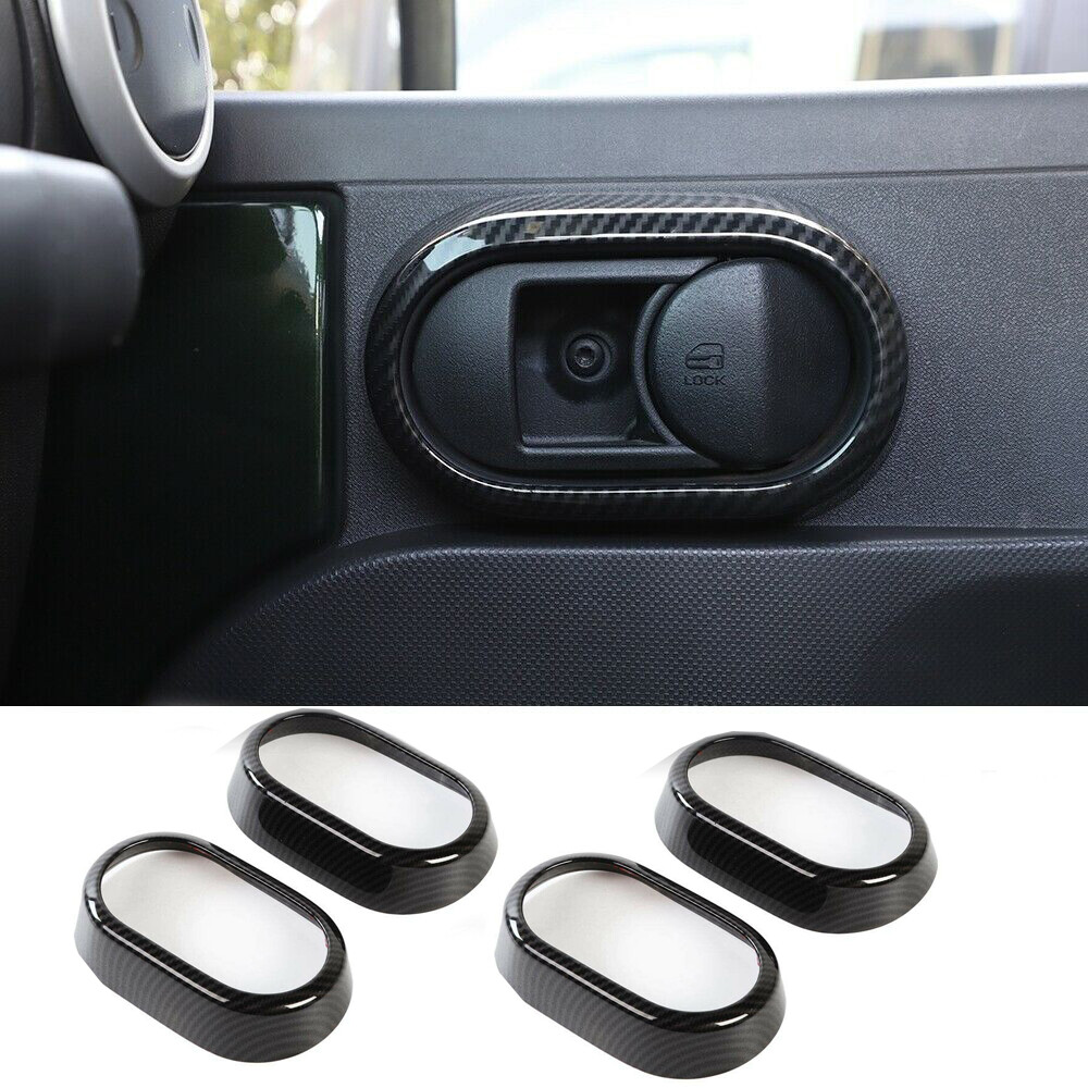4pcs Interior Door Handle Bowl Cover Trim Decor For Jeep Wrangler JK JKU 2007-10