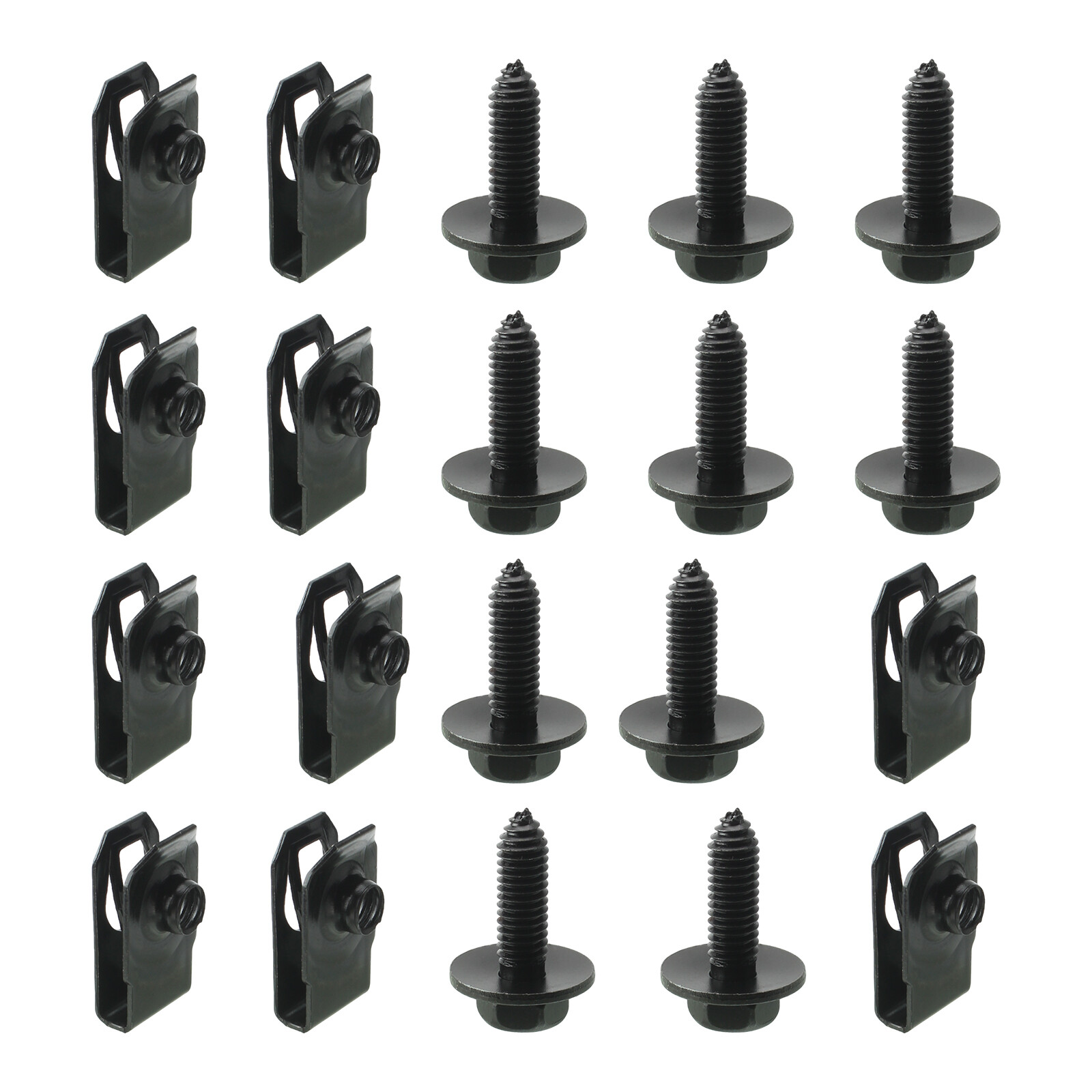 For GM Truck Body Bolts & U-nut Clips- M6-1.0 x 20mm- 10mm Hex- 20pcs (10ea)