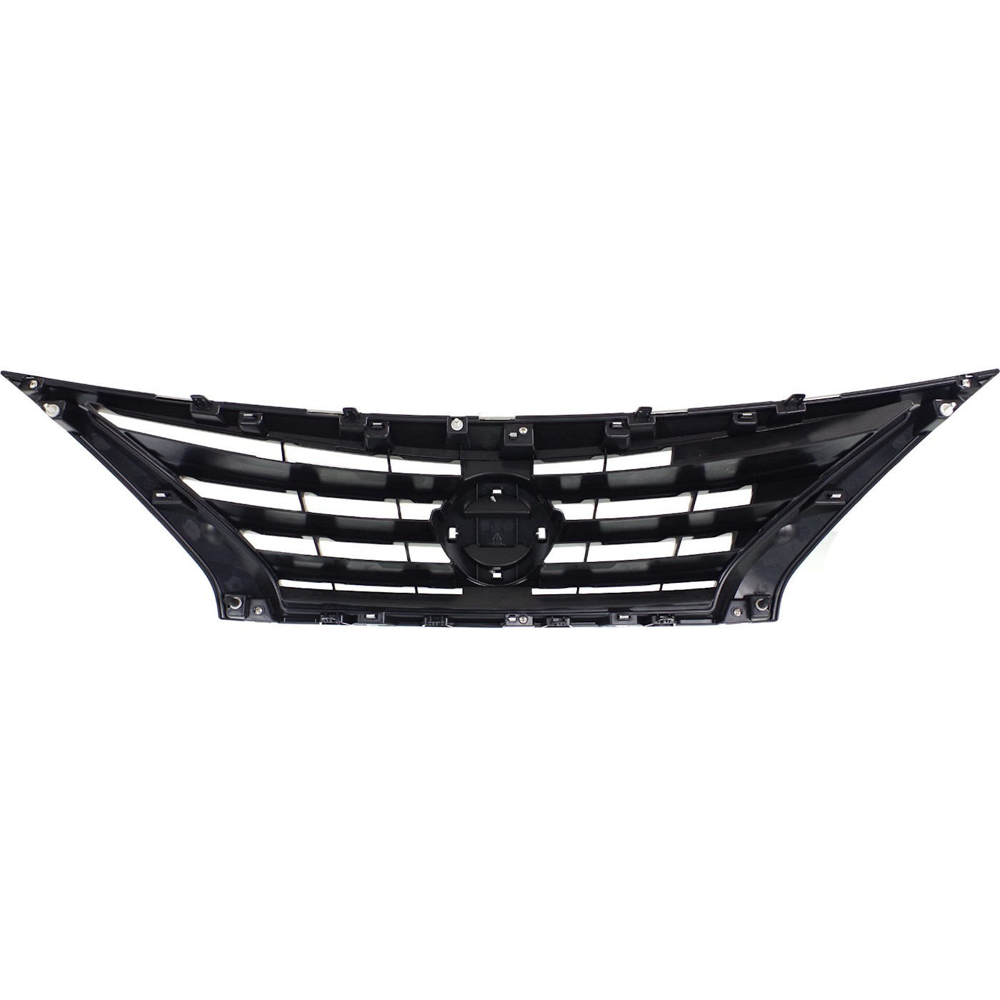 Grille Assembly For 2015-19 Nissan Versa Chrome Shell with Black Insert Plastic