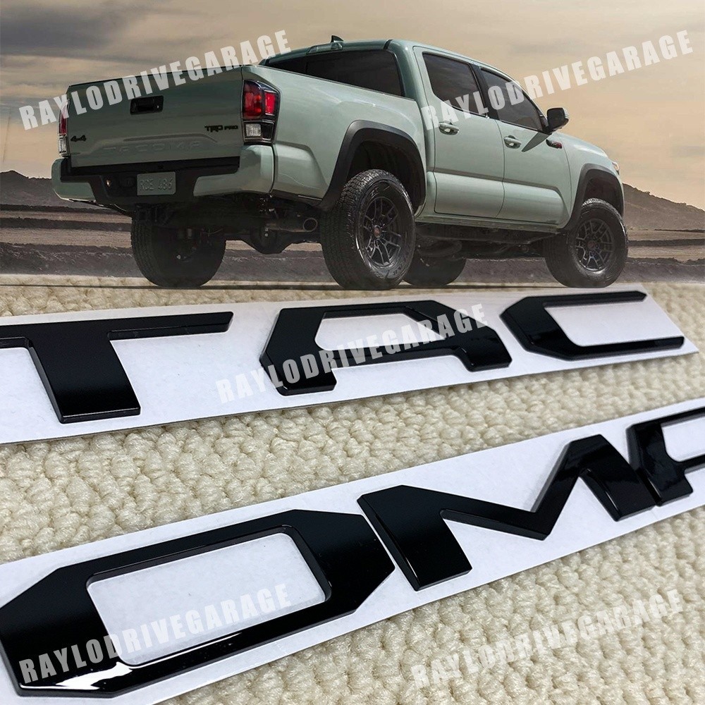 3D Black Tailgate Letter Emblem For Tacoma 2016-2023 Accessories Badge Universal
