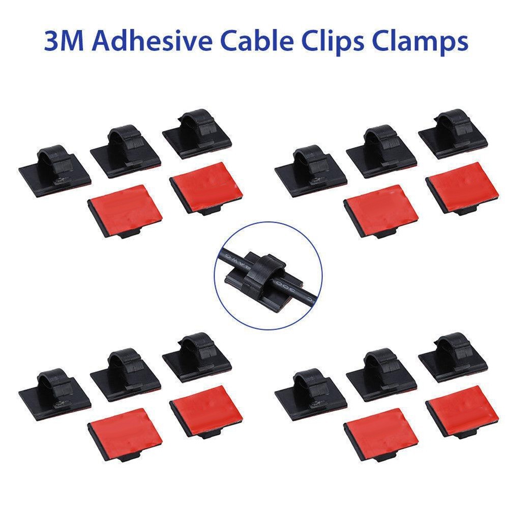 Simple and Effective For Car Dash Cam Wire Tie Cable Clamp Holder Pack of 10