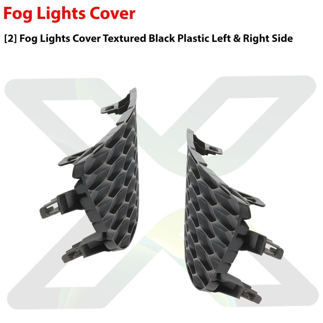 Front Fog Lights Cover Textured Left & Right Side For 2013-2015 Nissan Sentra