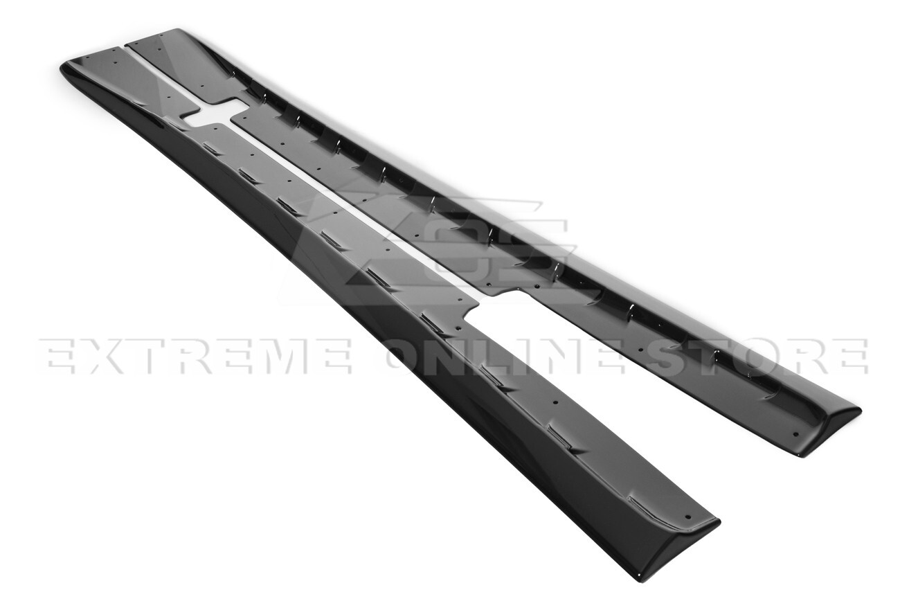 For 97-04 Corvette C5 ZR1 GLOSSY BLACK Front Vented Lip Side Skirts Rear Spoiler