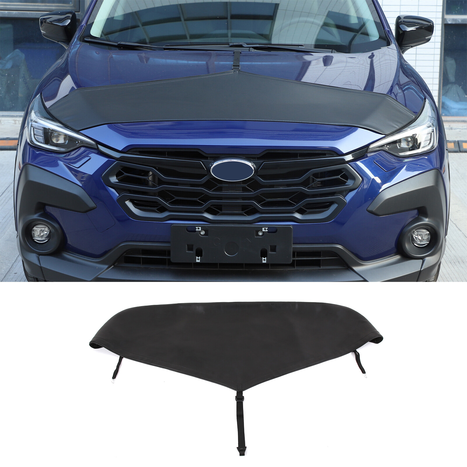 PU Leather Hood Bra Protector Bug Deflector Fits For Subaru Crosstrek 2024+