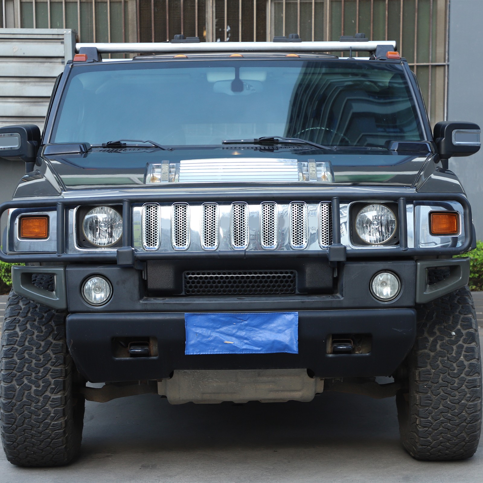 Silver ABS Front Grille Bug Screen For Hummer H2 2003-2009 US