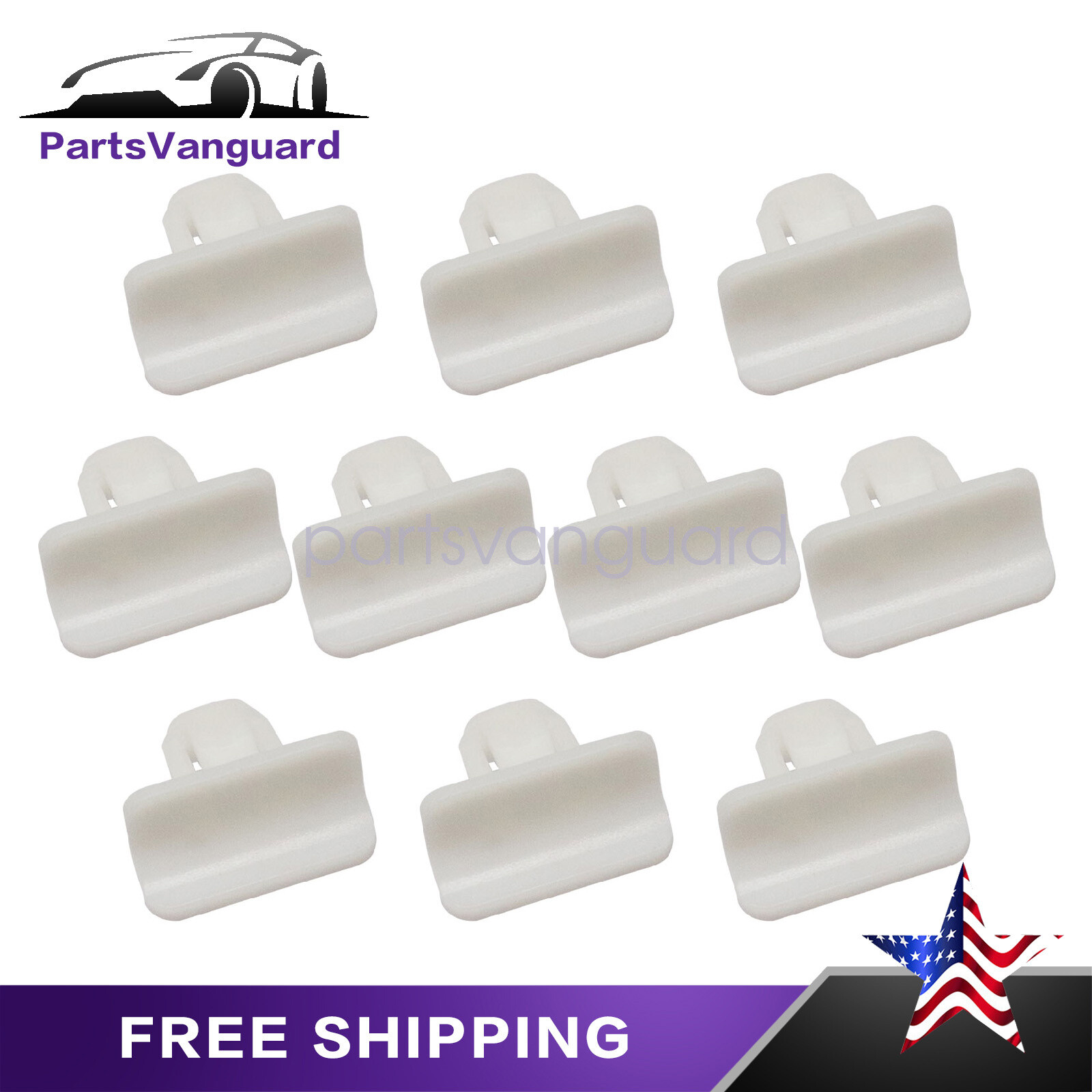 White For 2016-2022 Chevrolet Malibu Bumper Molding Clips 10pc 11547341