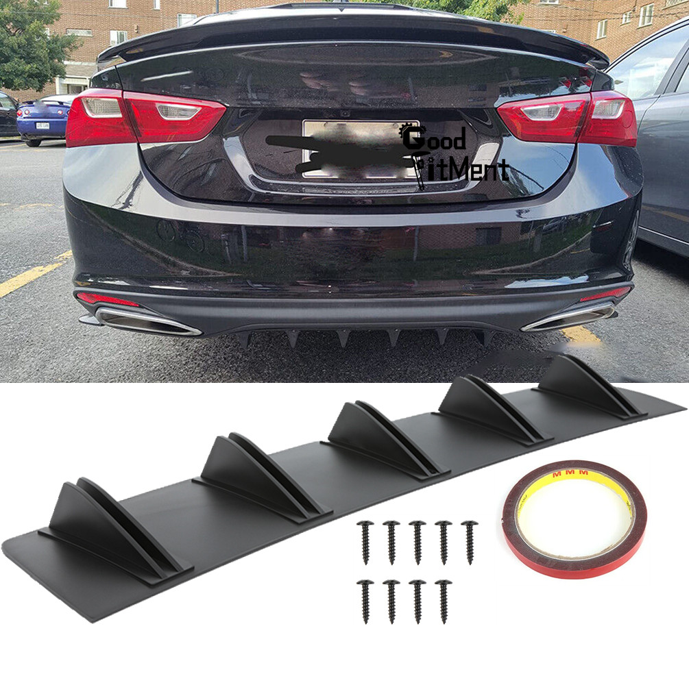 For Chevy Malibu RS Rear Lip Bumper Diffuser Shark 5-Fin Spoiler Wing Splitter