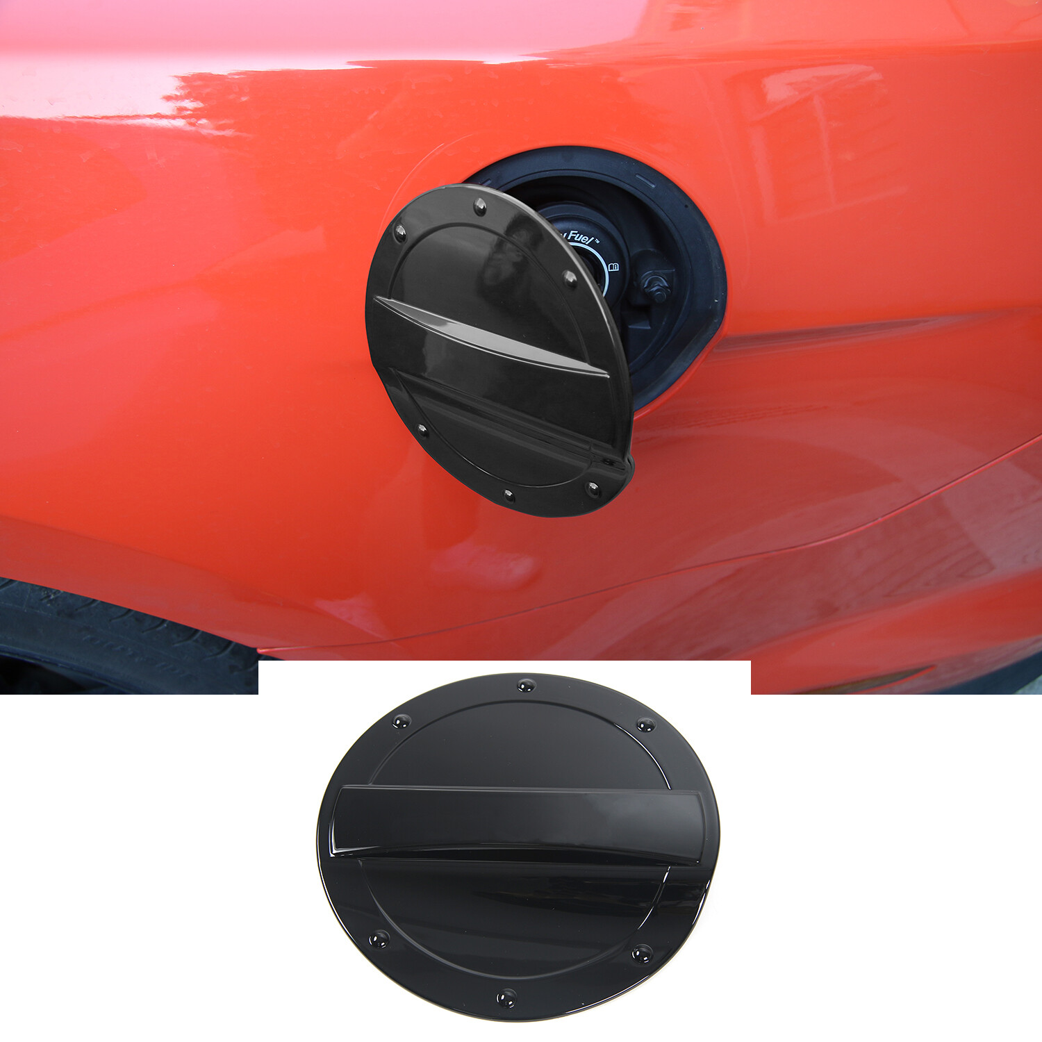 ✅ Fuel Cap Cover for Ford Mustang 15-23, Black