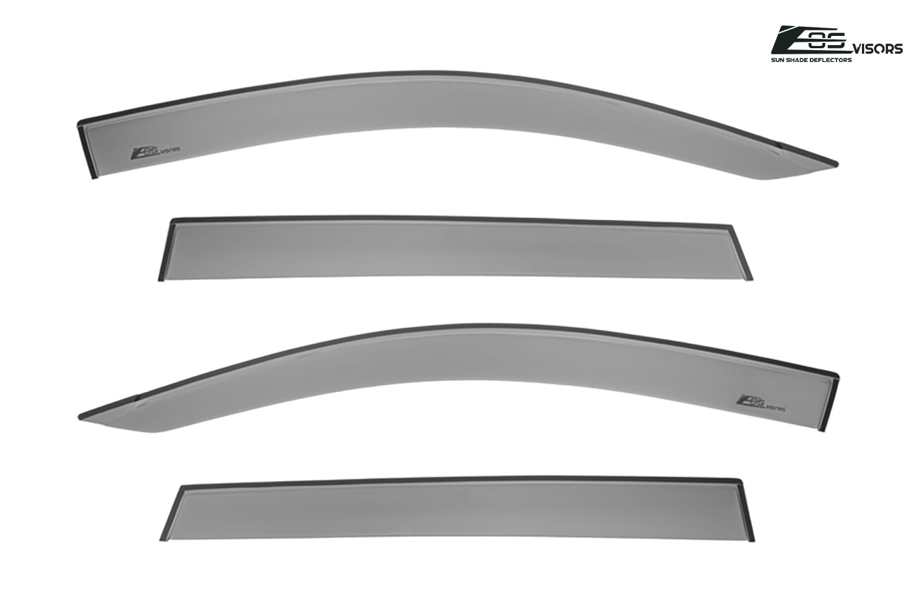 EOS Visors For 06-12 Toyota Rav4 JDM Tape-On Side Window Vent Rain Deflectors