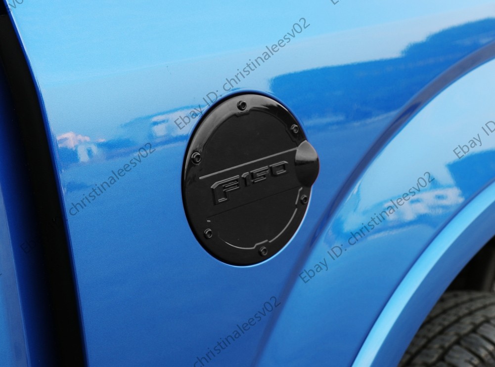 Fits 2015-20 Ford F-150 F150 Matte Black Gas Door Cover Fuel Tank Oil Cap Decor