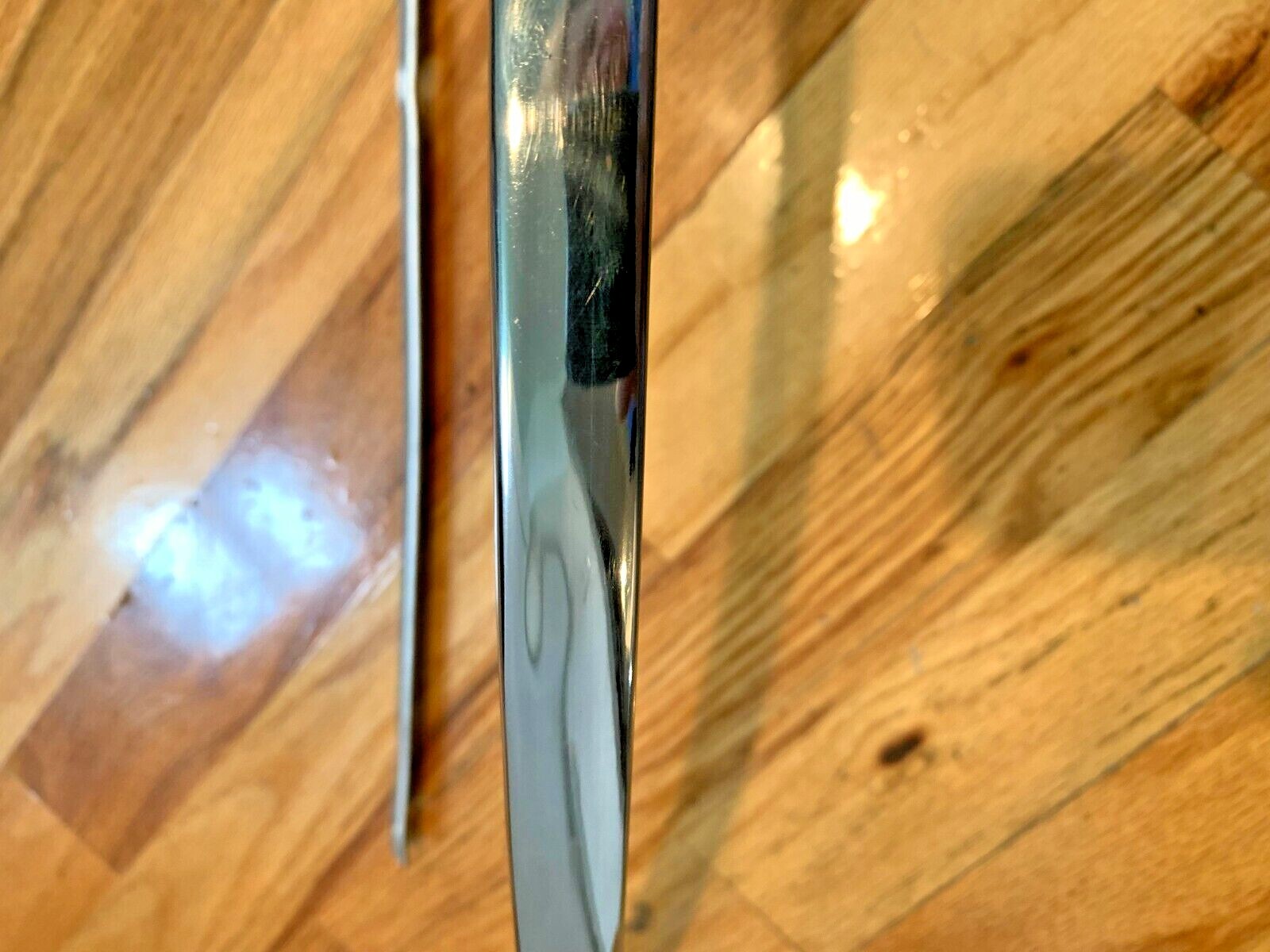 1952 CHEVY REAR UPPER QUARTER PANEL STAINLESS DRIVER SIDE STATION WAGON