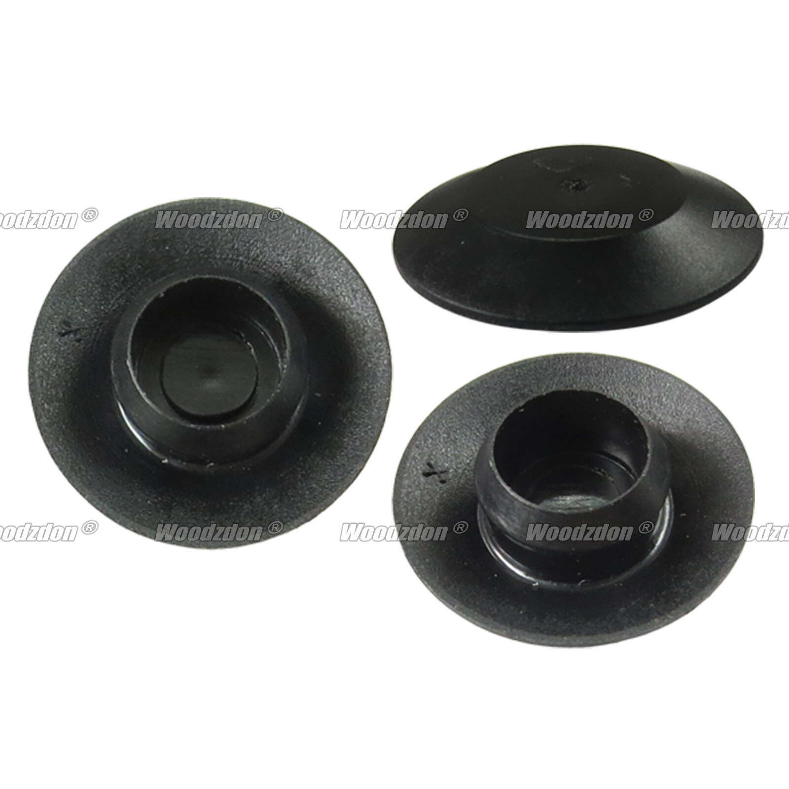 100 Flush Mount Black Plastic Body and Sheet Metal Hole Plug 3/8″ Hole 3/4″ Head