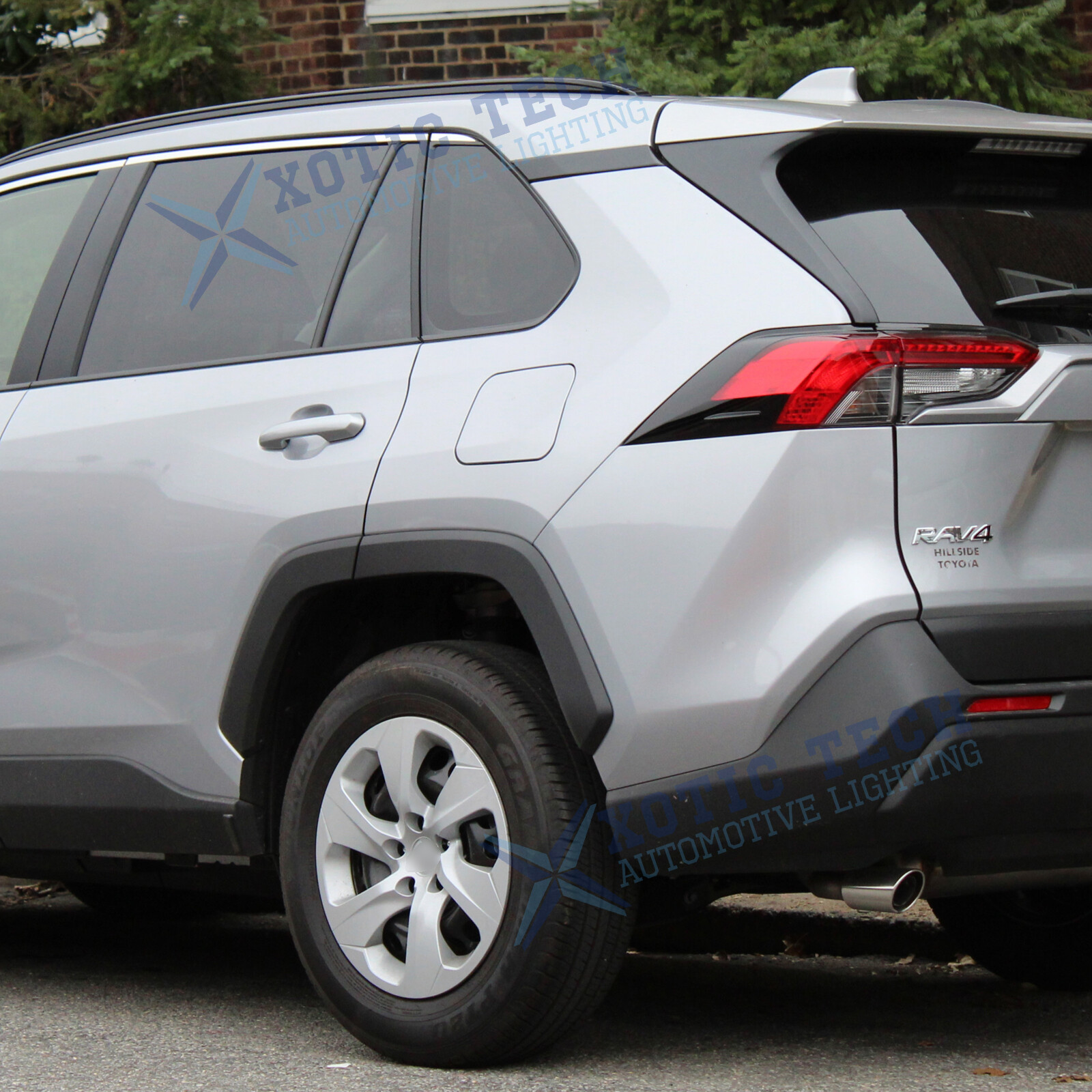 JDM Glossy Black Rear Window Sill C Pillar Cover Trim For Toyota RAV4 2019-2024