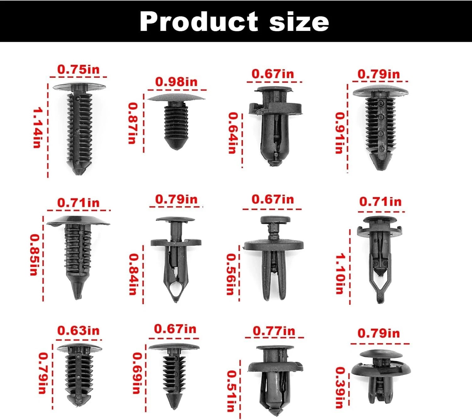 240pcs Auto Car Bumper Retainer Clips Kit Fastener Remover Push Pin Rivet Screw