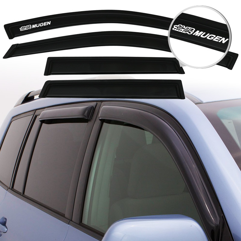 Fit for 07-12 Acura RDX Window Visors Smoke Rain Guard Shade Deflector w/ Mugen