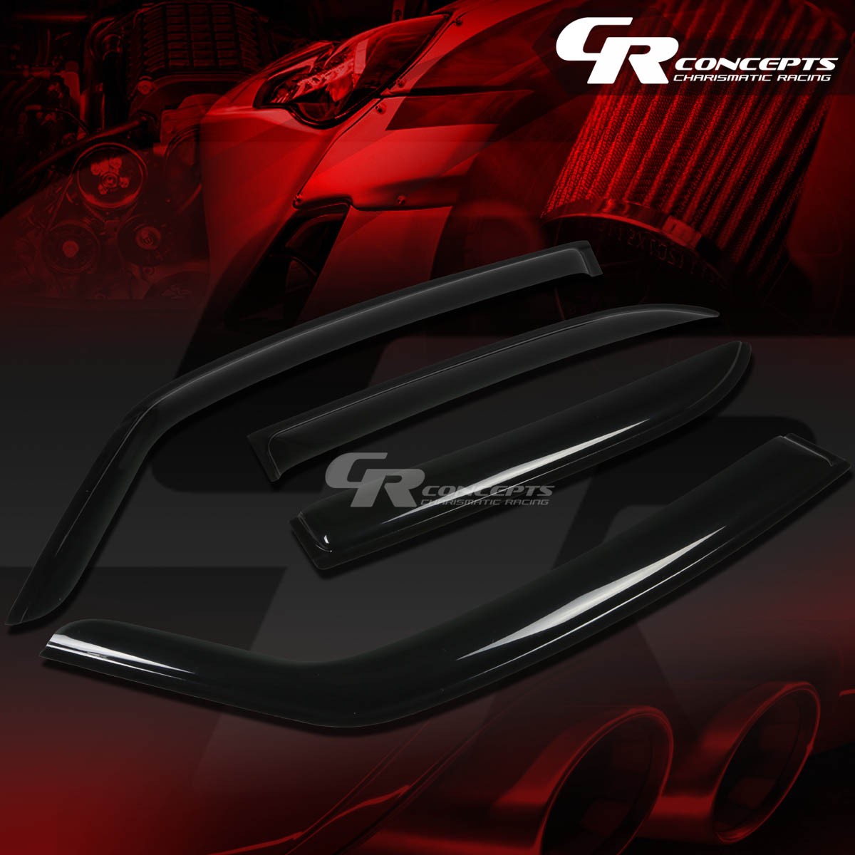 SMOKE TINT SIDE WINDOW VISOR/WIND DEFLECTOR VENT RAIN SHADE FOR 08-10 SUZUKI SX4