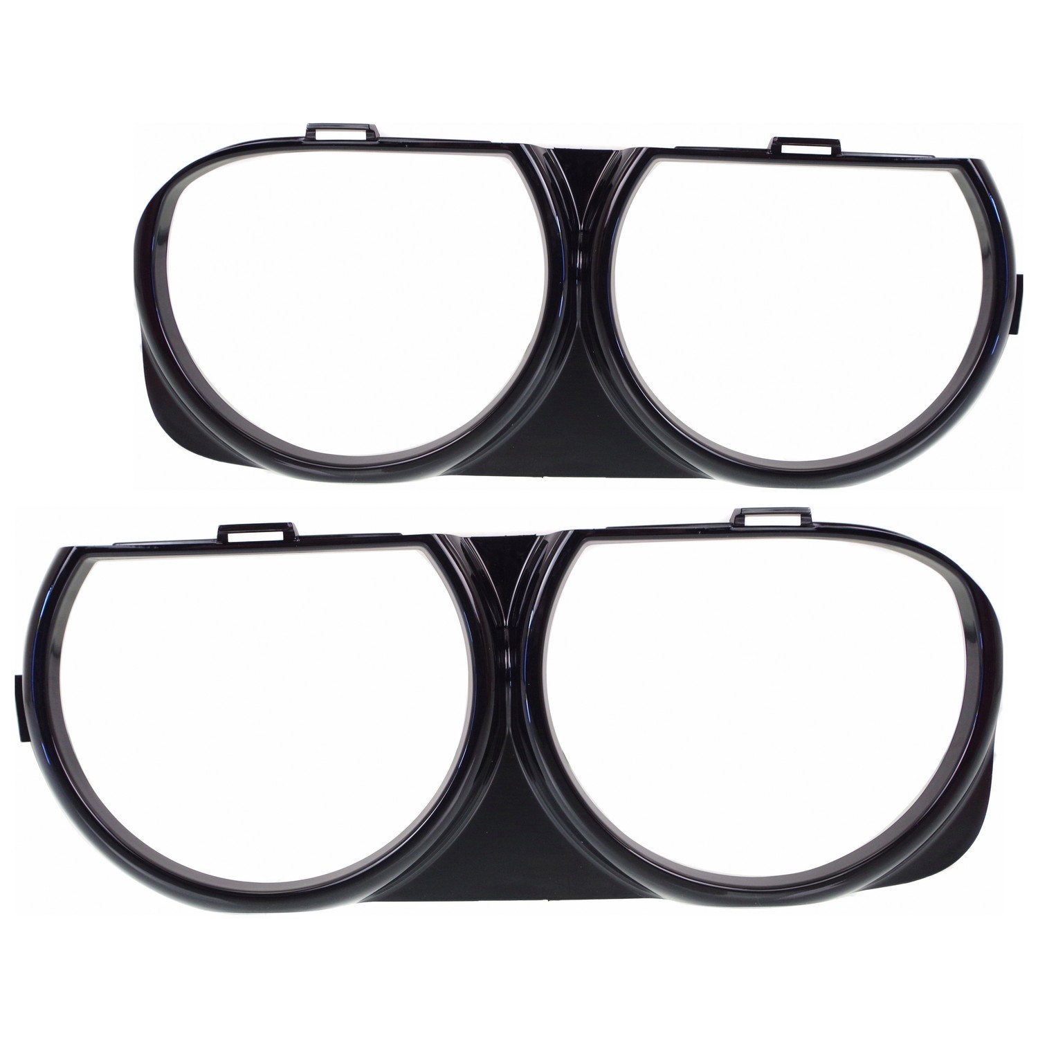 Driver & Passenger Headlight Door Bezels 15-23 Dodge Challenger Gloss Black