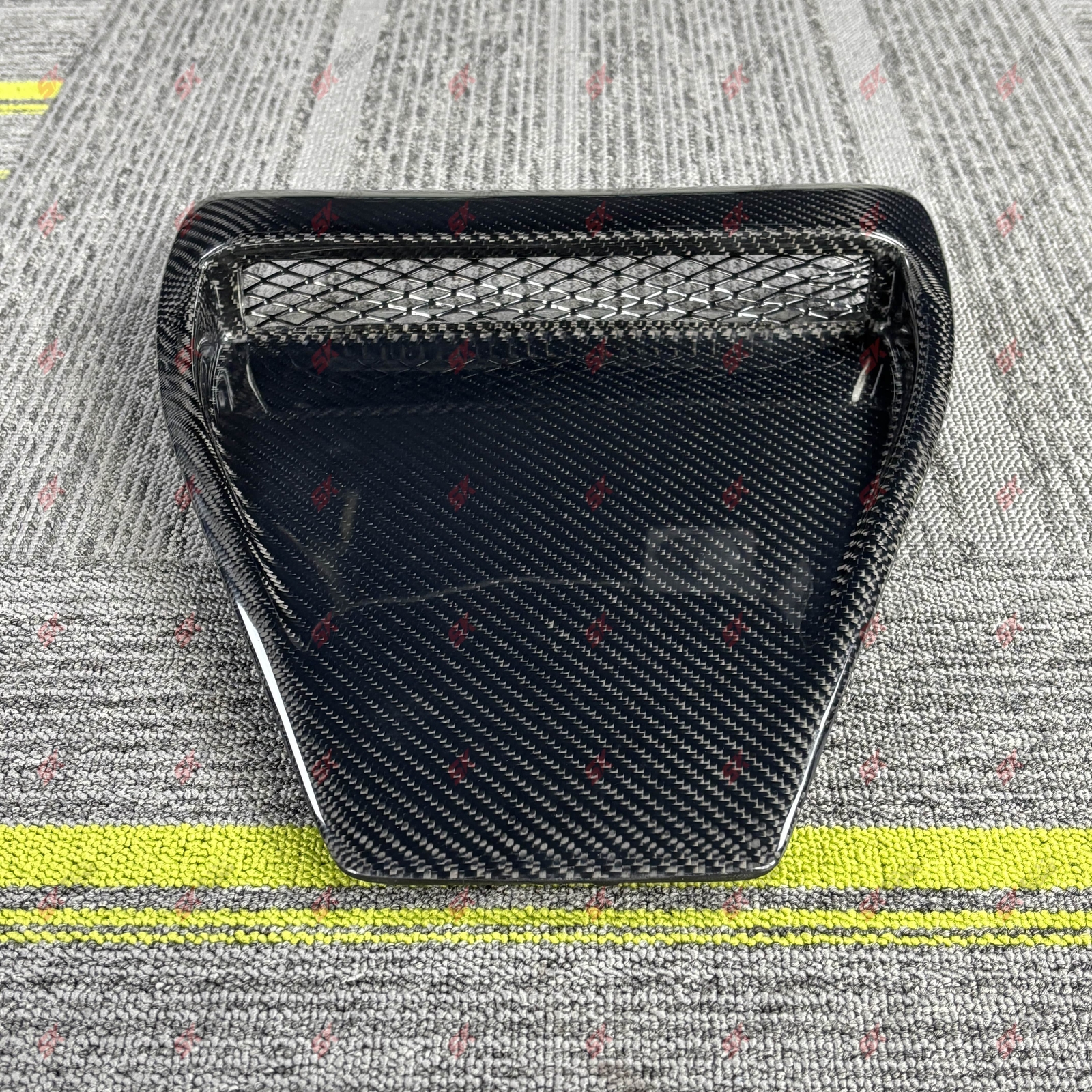 Carbon Fiber/Glossy Black Hood Air Vent Intake Fit 2008-15 Mitsubishi Evolution