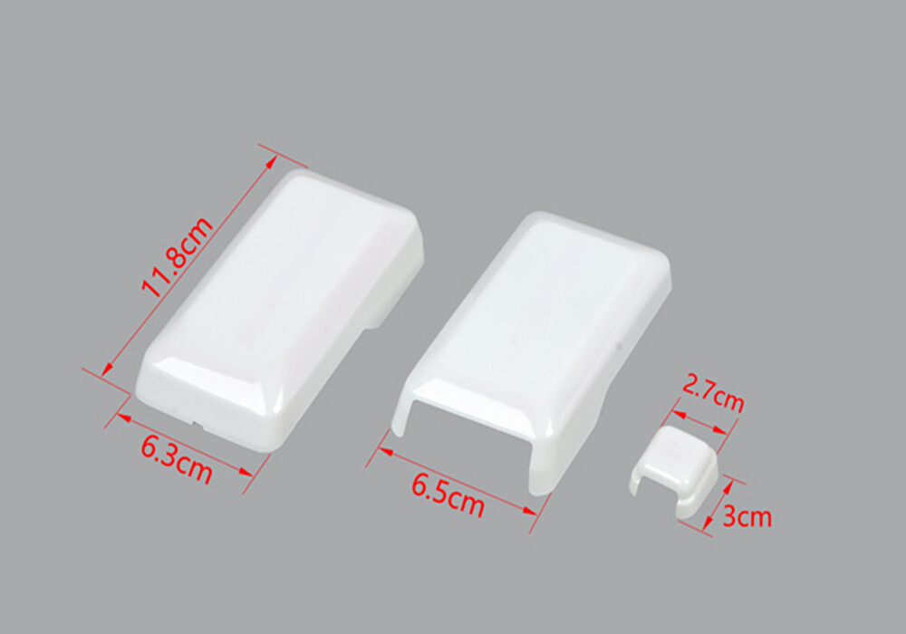 White ABS Tailgate Rear Door Window Glass Hinge Trim Fit For Ford Bronco 2021-23