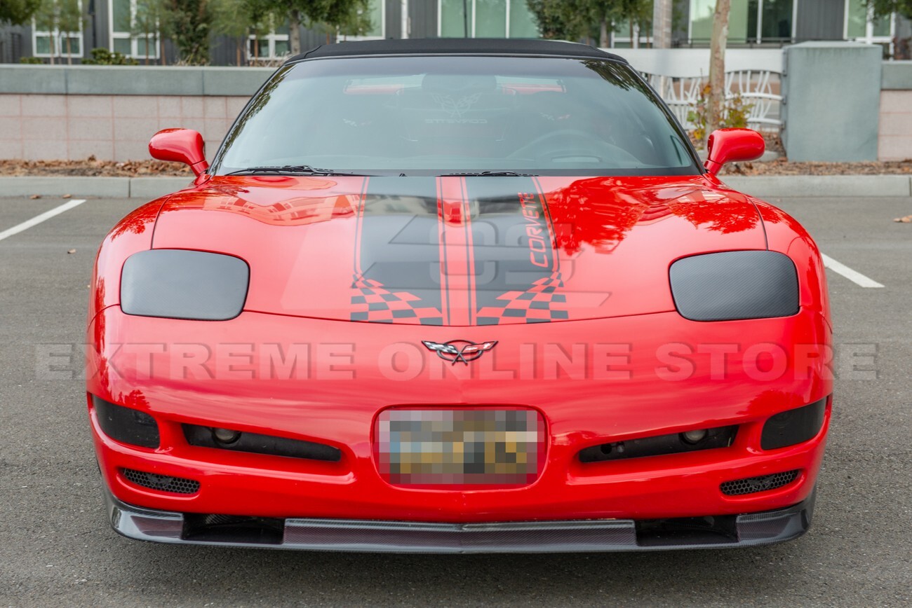 For 97-04 Corvette C5 | Factory Style CARBON FIBER Front Headlight Covers Pair