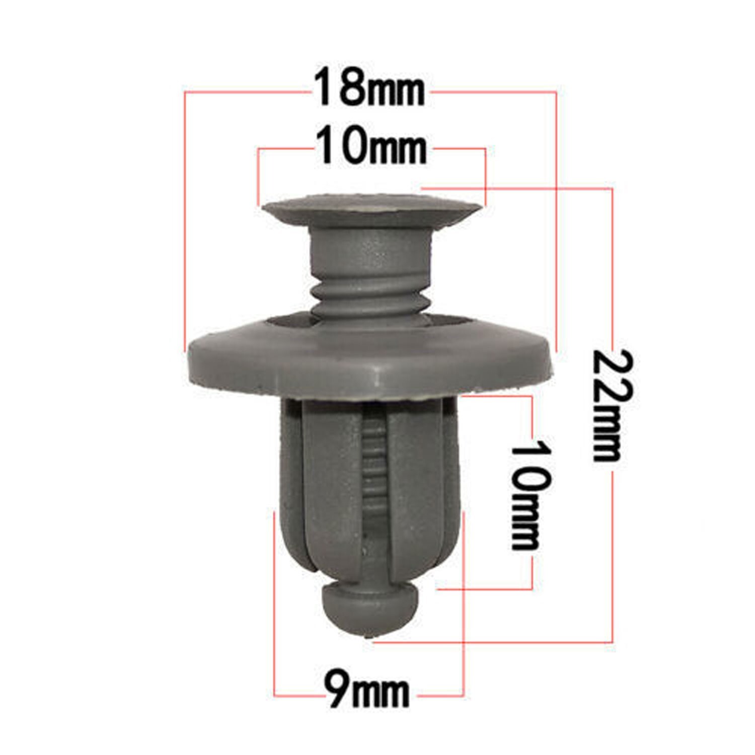 100pcs Bumper Clips FENDER TRIM Car Push Pin Rivet Fastener Retainer 9 8 7 6mm