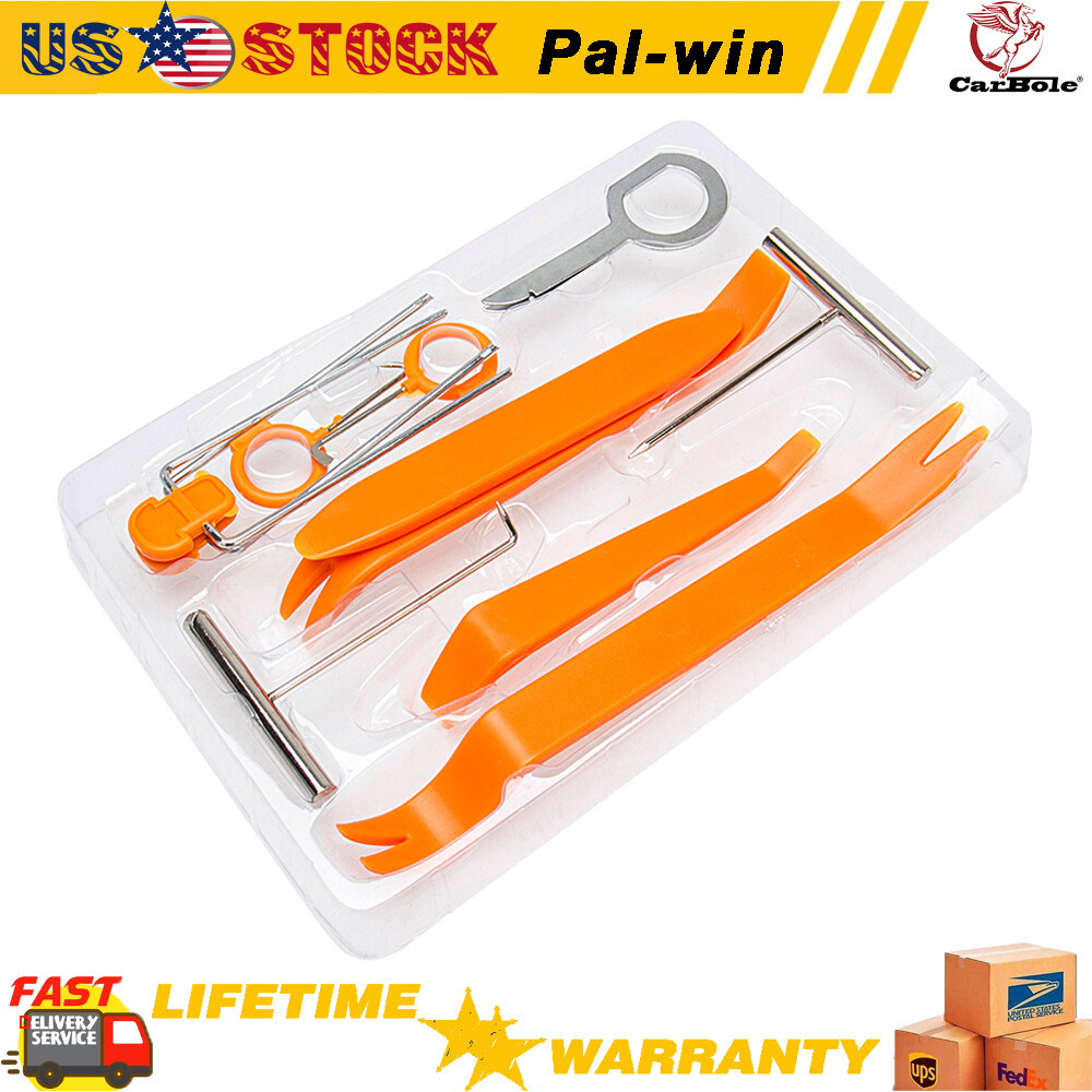 12Pcs Trim Removal Tool Kit For Car Door Clip Panel & Audio Dashboard Dismantle