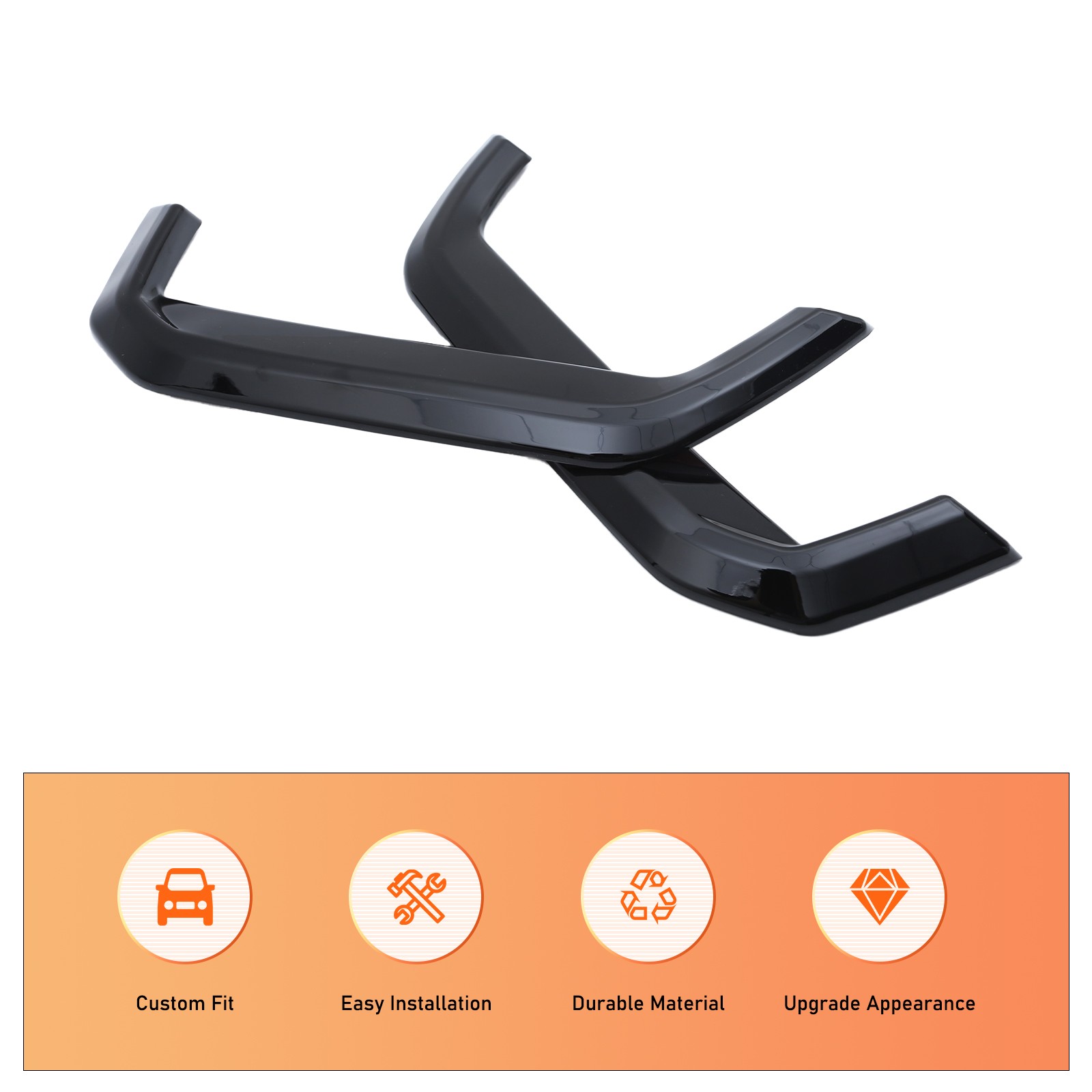 Glossy Piano Black Exhaust Tip Trim For BMW 5 Series G60 M Sport Version 24+ US