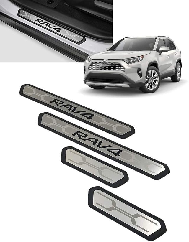Genuine Toyota RAV4 Stainless Steel Door Sill Guards/Protectors 4 Piece Set