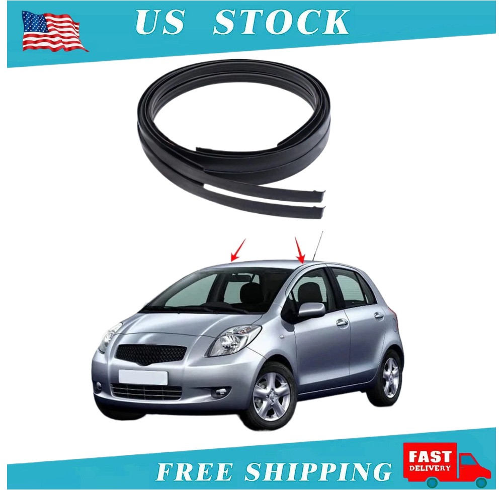2x Roof Drip Molding Trim For 2007-2011 Toyota Yaris Hatchback 75551-52130