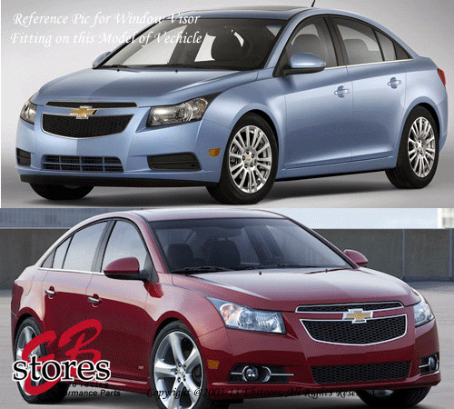 Vent Shade Window Visors Deflector Chevy Chevrolet Cruze 11-16 LS LT LTZ 4pcs