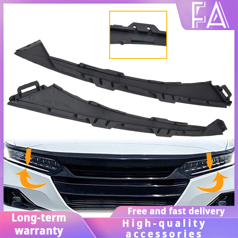 2Pcs Front Headlight Left Right LH RH Lower Bracket Trim For Honda Accord 21-22