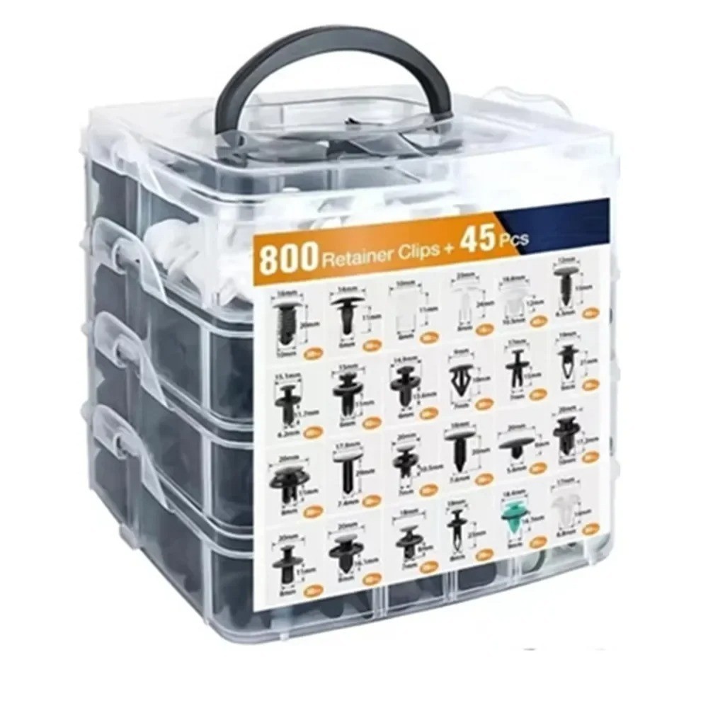 1295PCS Car Retainer Auto Fasteners Body Plastic Trim Clips Pin Rivet Bumper Kit