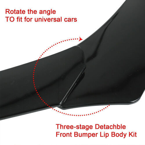 Glossy Black For Chrysler 300 2005-2020 Front Bumper Lip Splitter Spoiler Chin