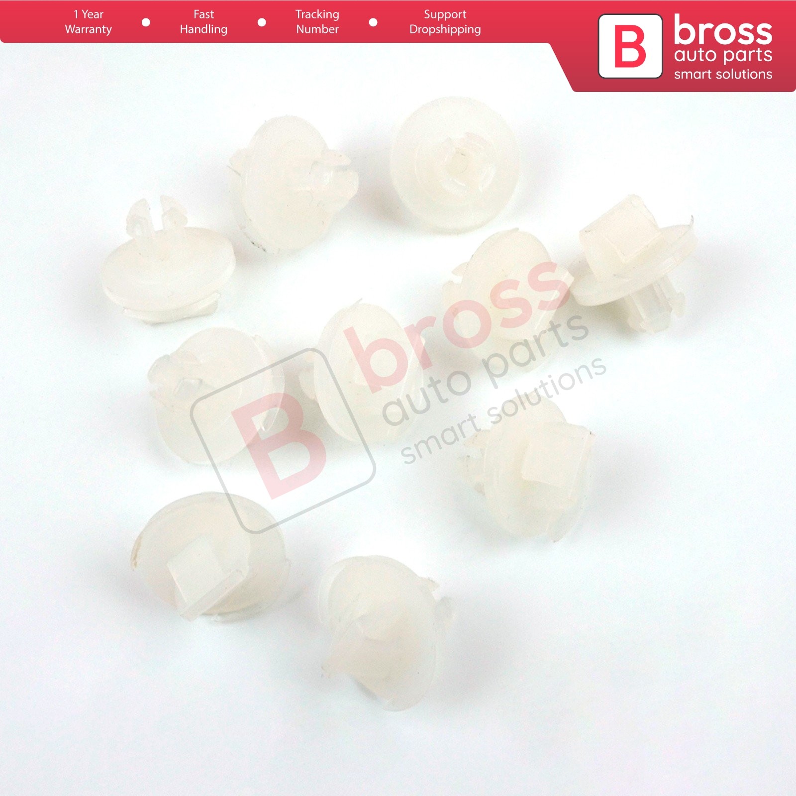 Bross Auto Parts BCF5049 10 Pieces Door Lock Holder Clip for Renault