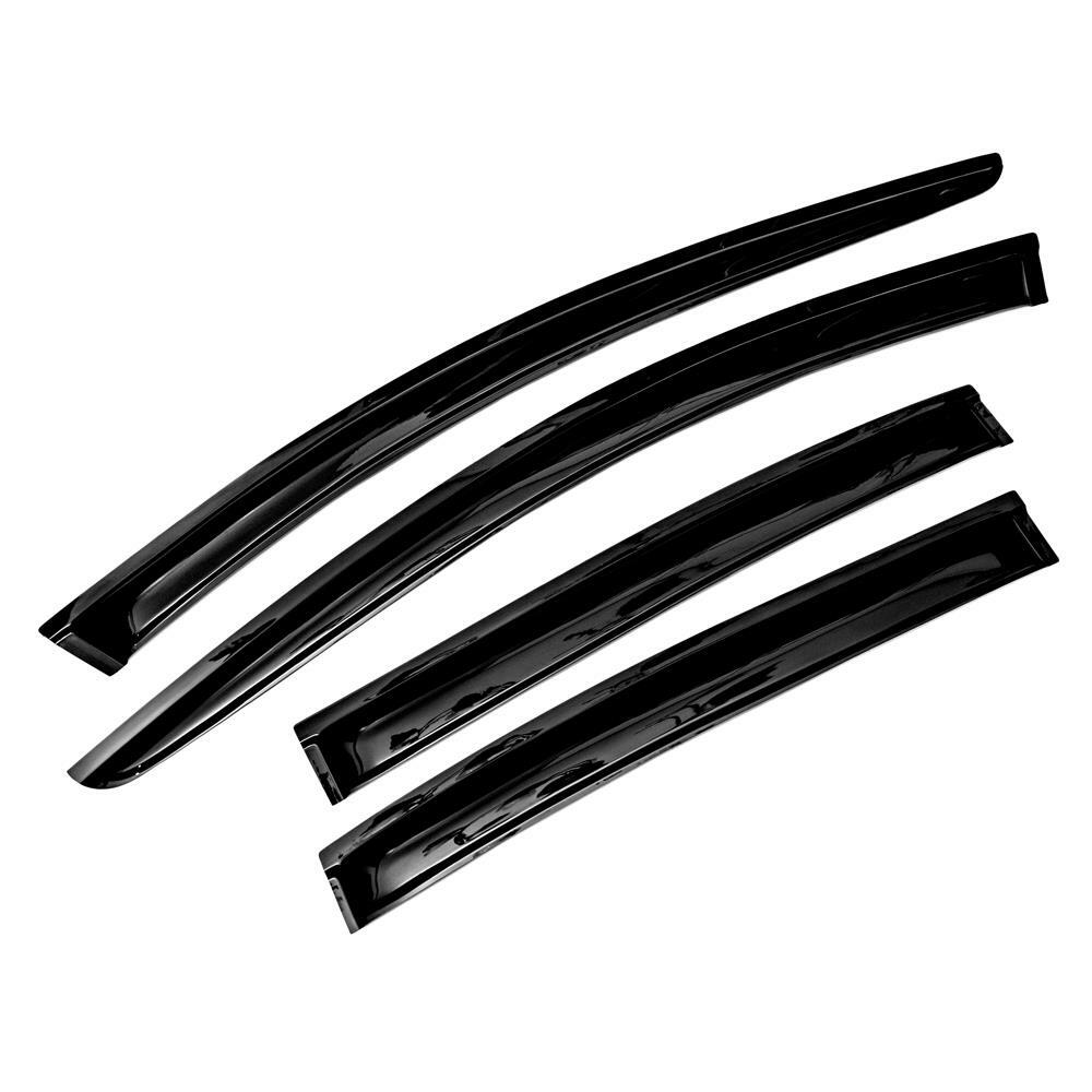 For 2008-2012 Chevy Malibu 4pcs Smoke Acrylic Window Sun Rain Visors Wind Guard